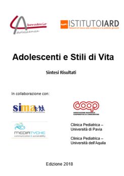 Indagine "Adolescenti e stili di vita" - 2018 - NA...