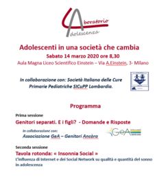 CONVEGNO- ADOLESCENTI IN UNA SOCIETà CHE CAMBIA - ...
