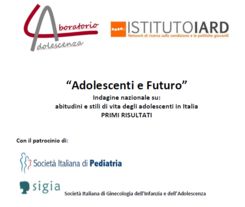 ADOLESCENTI E FUTURO - RISULTATI INDAGINE NAZIONAL...